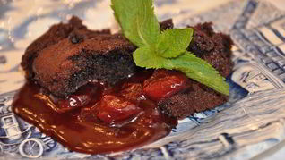 Вишнево-шоколадное суфле