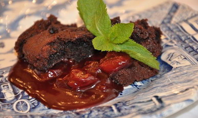 Рецепт вишнева-шоколадного суфле