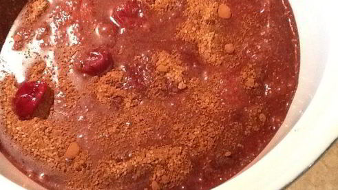 вишнево-шоколадное суфле