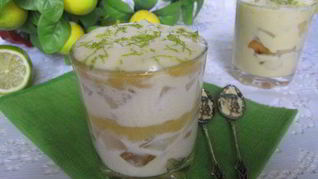 Тирамису с грушей и лаймовым курдом