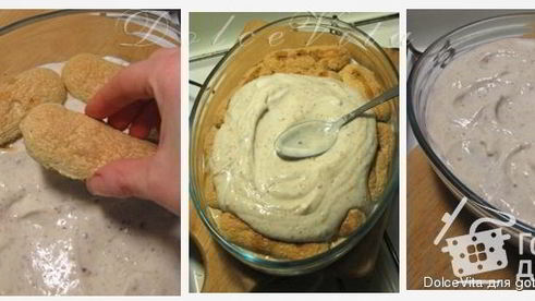 тирамису с рикоттой, орехами и корицей