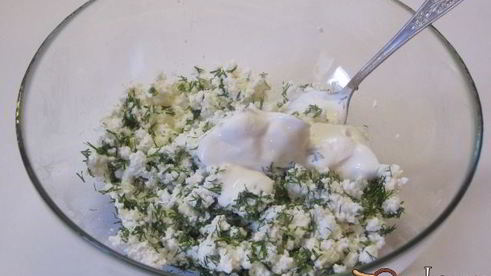 творог с зеленью