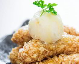 Жареные бананы в овсяных хлопьях