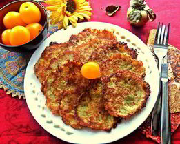 Драники из картофеля, кабачка и яблока