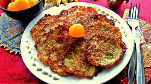 драники из картофеля, кабачка и яблока