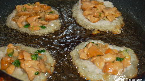 драники с грибами и грибным соусом