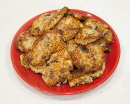 Драники с грибами постные