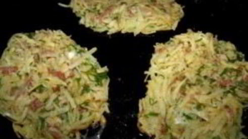 драники с колбасой