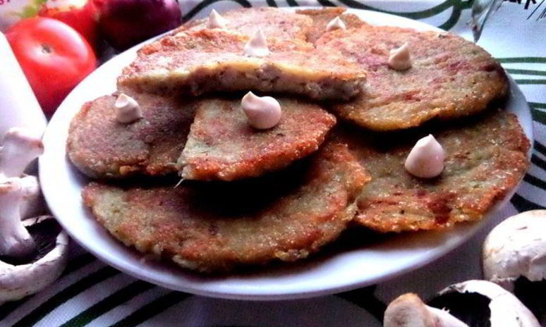 Рецепт драников с мясной начинкой