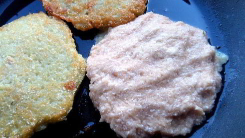 драники с мясной начинкой