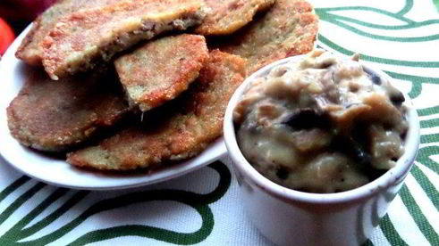 драники с мясной начинкой