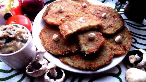 драники с мясной начинкой