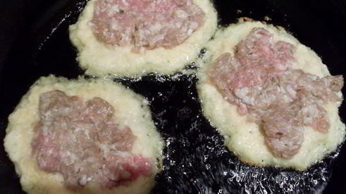 драники с мясом