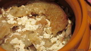 Драники в горшочках с курицей