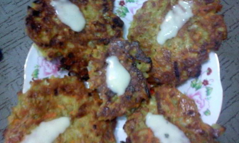 Рецепт постных драников с луком и морковкой