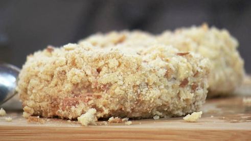 сэндвич с консервированной ветчиной и драником