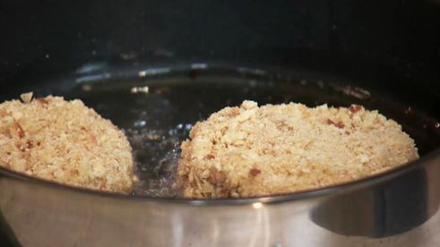 сэндвич с консервированной ветчиной и драником