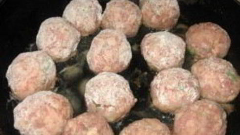 фрикадельки из ветчины