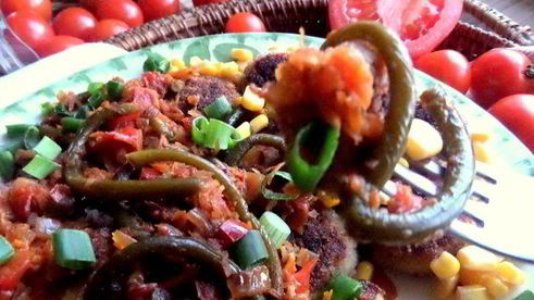 фрикадельки с гречкой