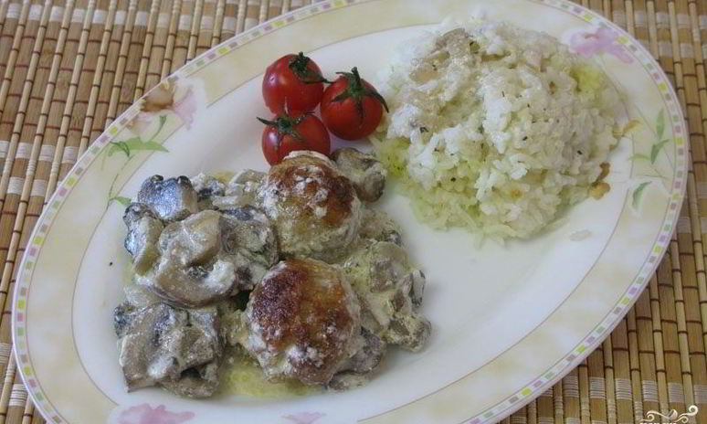 Рецепт фрикаделек с грибами