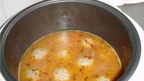 фрикадельки с рисом в мультиварке