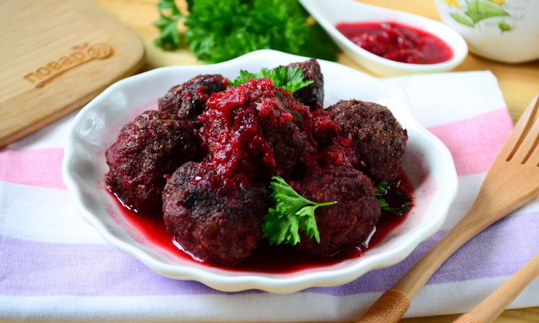 Рецепт фрикаделек с вишневым соусом