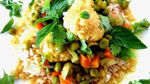 фрикадельки в кокосовом молоке