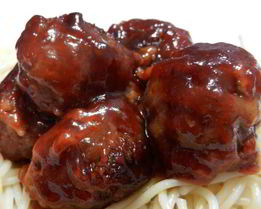Фрикадельки в медово-чесночном соусе