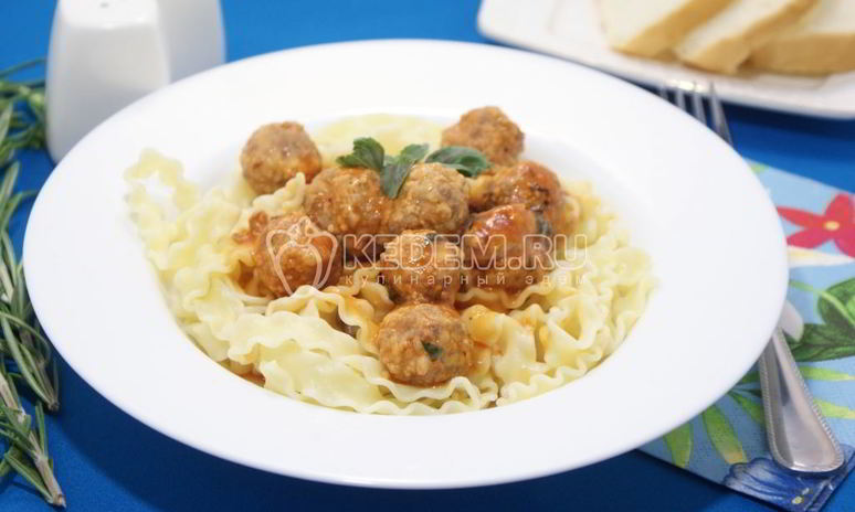 Рецепт фрикаделек в томатном соусе с пастой