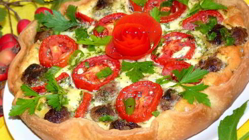 киш с фрикадельками