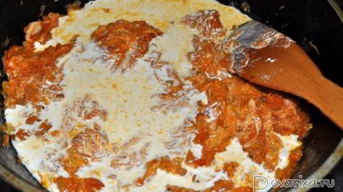 рыбные фрикадельки в сливочно-томатном соусе