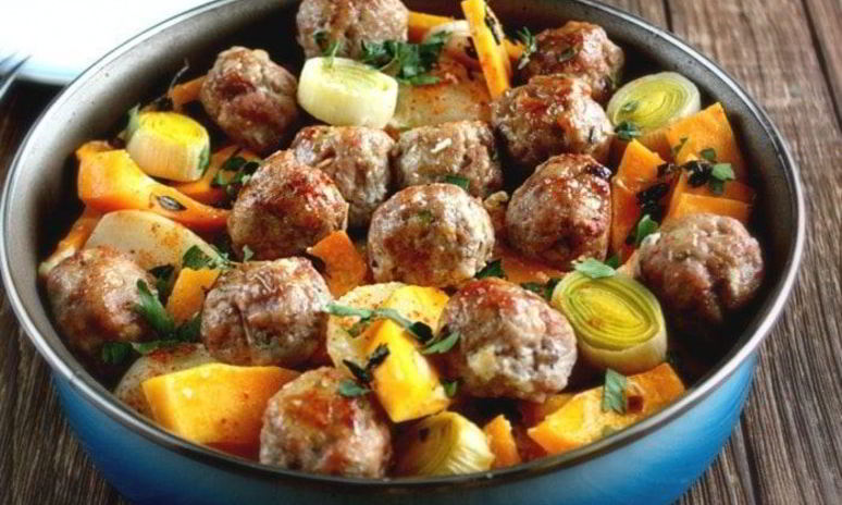 Рецепт сливочной тыквы с фрикадельками