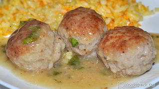 Свиные фрикадельки в горчично-медовом соусе