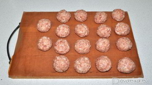 свиные фрикадельки в горчично-медовом соусе