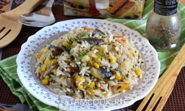 Рецепт гарнира из риса с португальской смесью в мультиварке