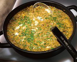 Чечевица с горгонзолой