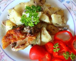 Картофель курино-грибной