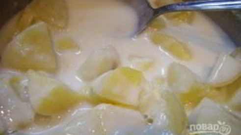 картофель под молочным соусом