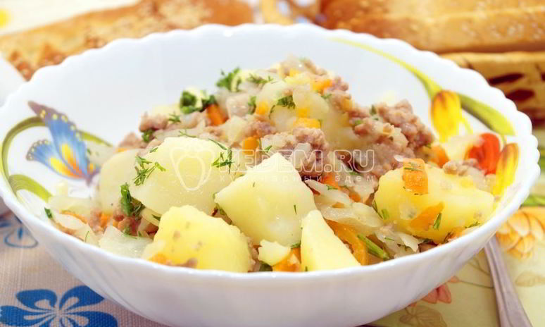 Рецепт картофеля с фаршем