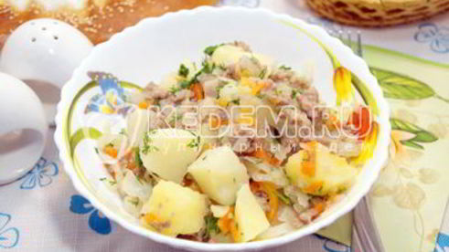 картофель с фаршем