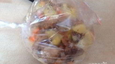 картофель с грибами в рукаве