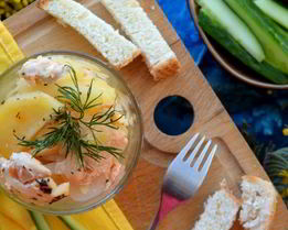 Картофель с курицей и адыгейским сыром