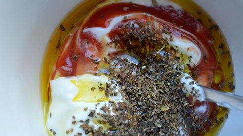 картофель с курицей и адыгейским сыром