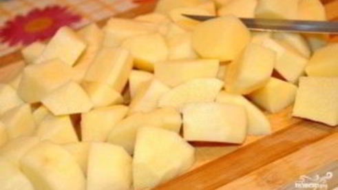 картофель с мясом и овощами