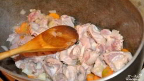 картофель с мясом и овощами