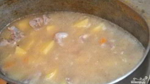 картофель с мясом и овощами