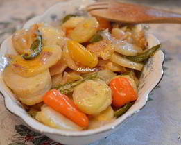 Картофель с перцами в фольге