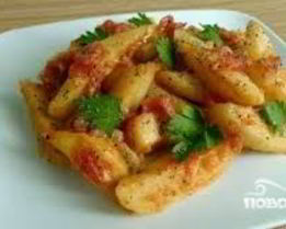 Картофель с помидорами