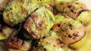 Картофель в беконе