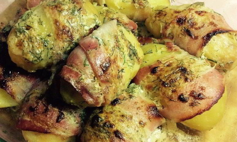 Рецепт картофеля в беконе